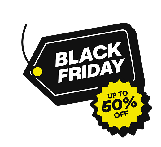 Black Friday, up to 50% off